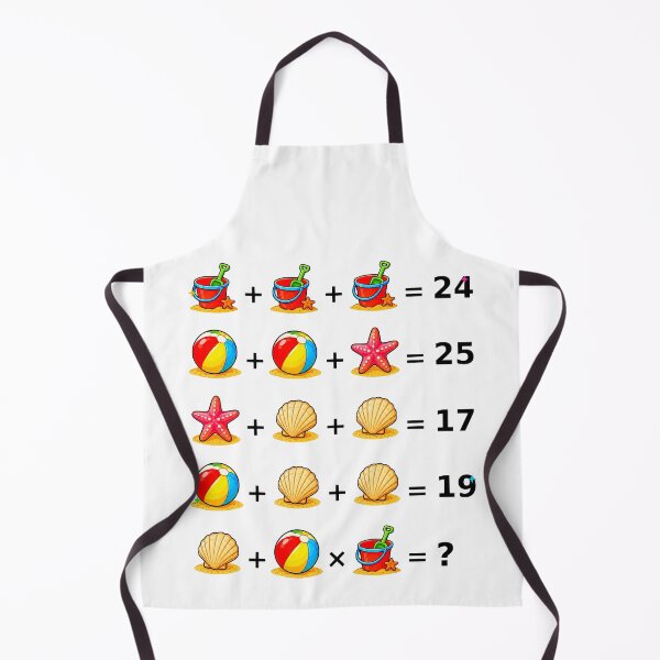 Item preview, Beach Math Equation Brain Teaser Puzzle on White Shapes Mania designed and sold by Shapes-Mania.