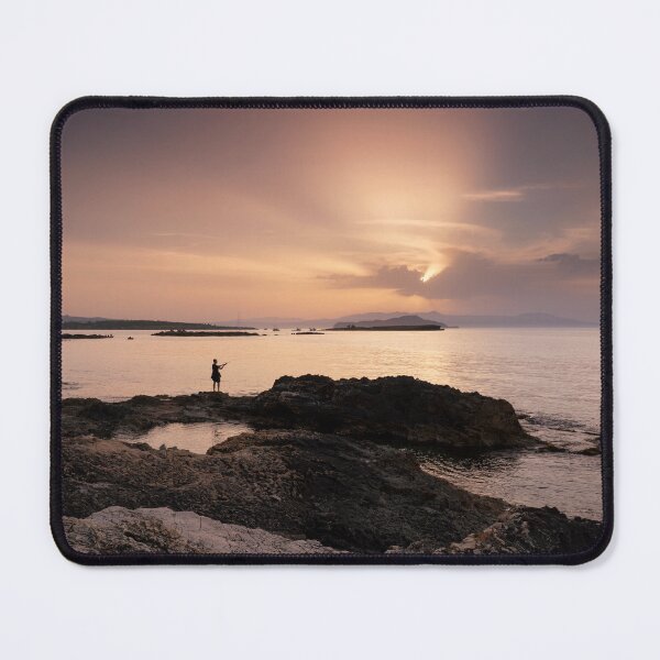 Item preview, The Lone Fisherman at Dusk designed and sold by Kasia Design.