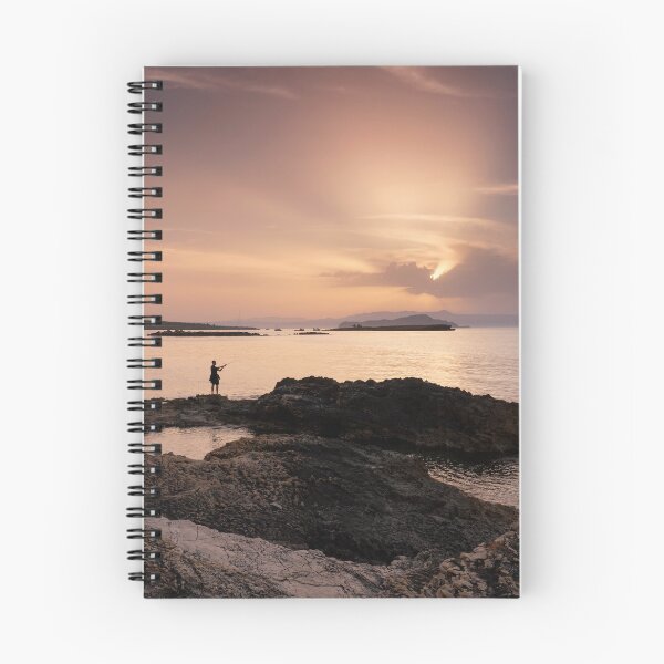 Item preview, The Lone Fisherman at Dusk designed and sold by Kasia Design.