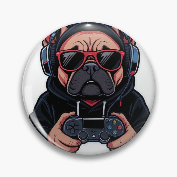 Item preview, French Bulldog Gamer – Male Cartoon Style Art with Funny Phrase designed and sold by cutechaosstudio.