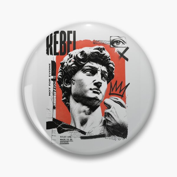 Item preview, Rebel David Statue - Greek Sculpture Grunge Collage designed and sold by ERODED SELF.
