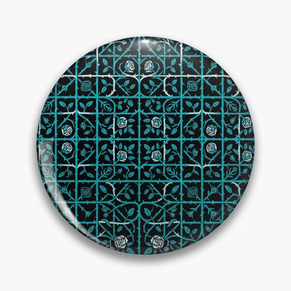 Item preview, Dark Cyan Rose Garden Pattern designed and sold by Owcomm.