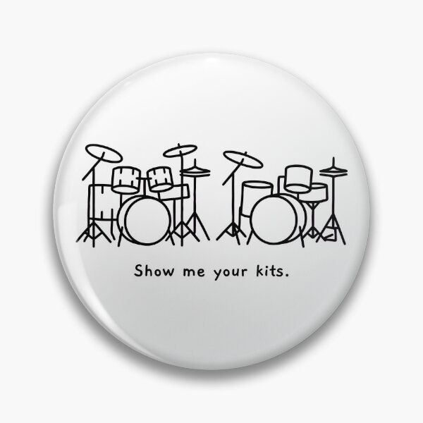 Item preview, Show Me Your Kits - Minimalist Drum Set Sketch designed and sold by ThreadRiotTees.
