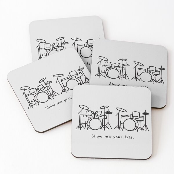 Item preview, Show Me Your Kits - Minimalist Drum Set Sketch designed and sold by ThreadRiotTees.