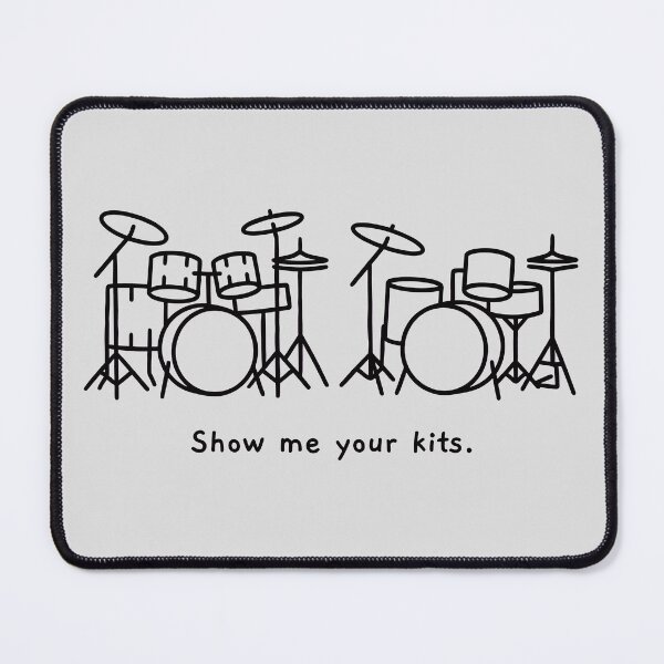 Item preview, Show Me Your Kits - Minimalist Drum Set Sketch designed and sold by ThreadRiotTees.