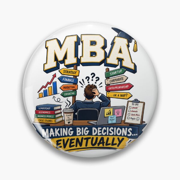 Item preview, MBA Making Big Decisions Eventually Funny Business Student Gift designed and sold by 19Beauty.