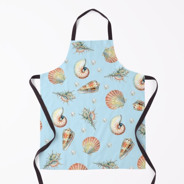 Item preview, Watercolor Seashells Pearls Vintage Coastal Beach Seamless Pattern designed and sold by LinaValearte.