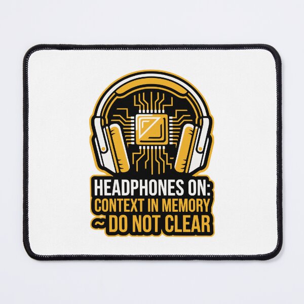 Item preview, Headphones On Context In Memory Developer Gift designed and sold by Ixnor.