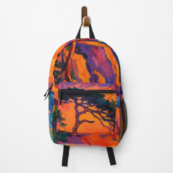 Item preview, Colorful Coastal Sunset Cliffs Expressionist Landscape designed and sold by GutyzDesignsES.