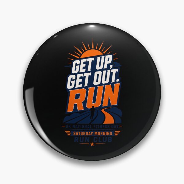Item preview, Get Up Get Out Run UK Fitness Day Running Design designed and sold by BearLoveDesign.