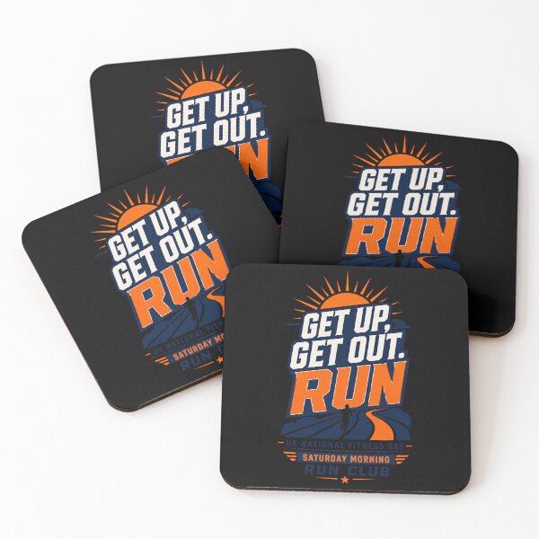 Item preview, Get Up Get Out Run UK Fitness Day Running Design designed and sold by BearLoveDesign.