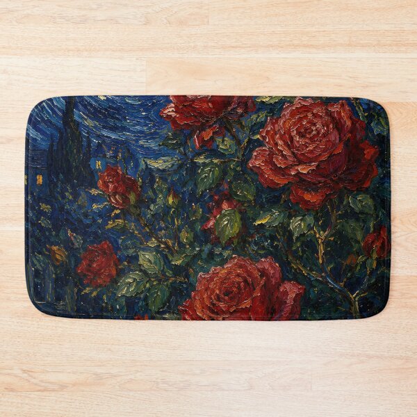 Item preview, Red Roses Under Moonlight Romantic Floral Night designed and sold by GutyzDesignsES.