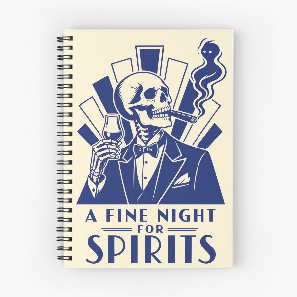 Item preview, A Fine Night for Spirits Skeleton Whisky Art designed and sold by 89shirts.