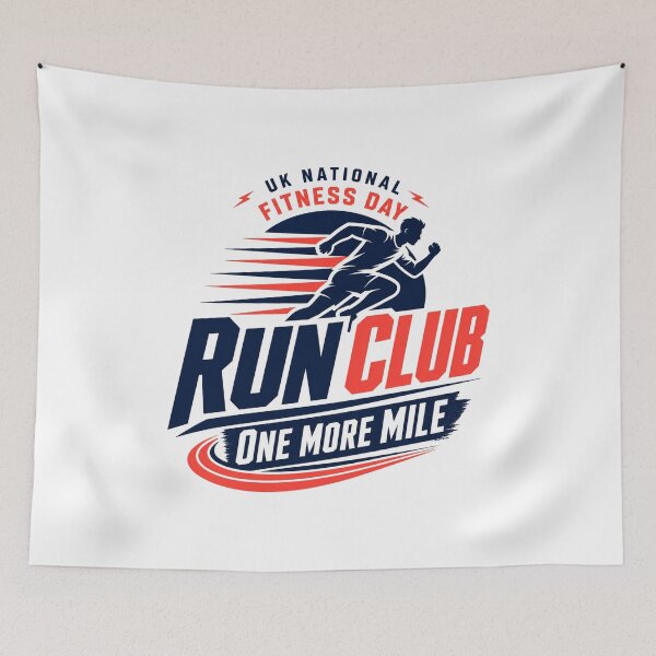 Item preview, UK National Fitness Day Run Club One More Mile designed and sold by BearLoveDesign.
