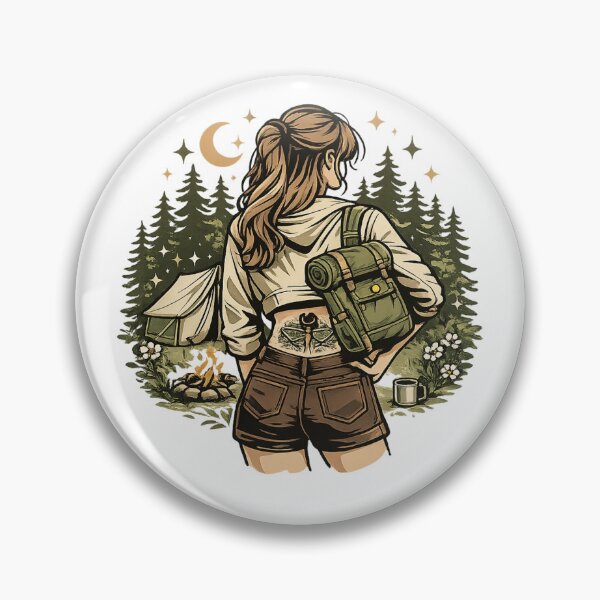 Item preview, Solo Female Camper Under Moonlight designed and sold by TorqueTheoryLab.