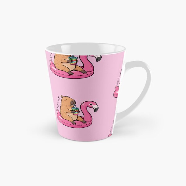 Item preview, Cute Capybara on Pink Flamingo Float – Just Floatin’ Summer Design designed and sold by AnyMar2023.