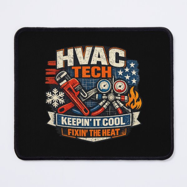 Item preview, HVAC Tech American Flag Cooling & Heating Tools Design designed and sold by FrozenHeat97.