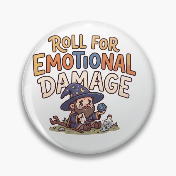 Item preview, Roll for Emotional Damage – Funny D&D RPG Sticker – Tabletop Gaming designed and sold by WaterWhisker.