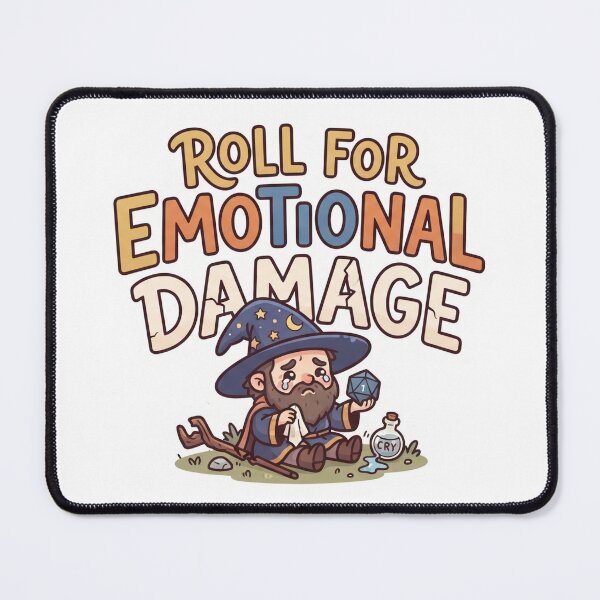 Item preview, Roll for Emotional Damage – Funny D&D RPG Sticker – Tabletop Gaming designed and sold by WaterWhisker.