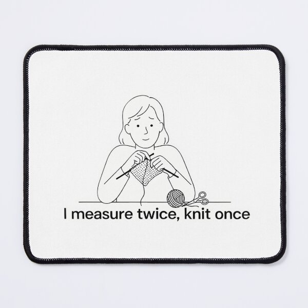 Item preview, Knitter with Gauge Swatch designed and sold by NiftyWrx.