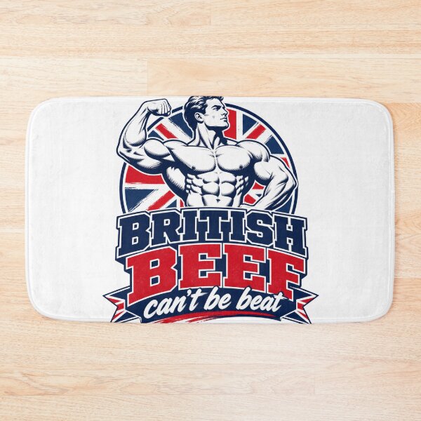 Item preview, British Beef Can’t Be Beat Fitness Bodybuilding designed and sold by BearLoveDesign.