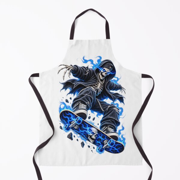 Item preview, Blue Flame Skeleton Skater Streetwear Art designed and sold by TinyWeird.