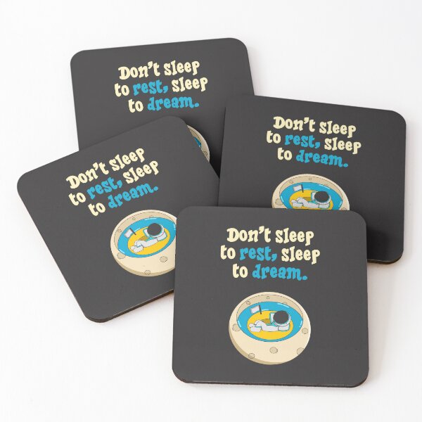 Item preview, Sleep To Dream - Quote And Art of an Astronaut Relaxing On The Moon  designed and sold by BuenoStudio.