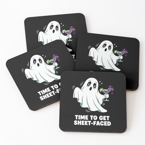 Item preview, Time to Get Sheet-Faced Purple Cocktail Ghost designed and sold by Uglyandcute.