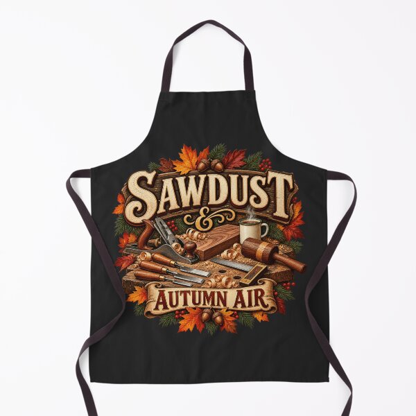 Item preview, Sawdust & Autumn Air – Fall Woodworker Carpenter Design designed and sold by astersgraphics.