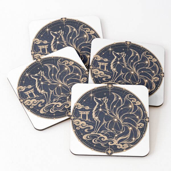 Item preview, Inari Okami Constellation – Japanese Shinto Celestial Fox designed and sold by TeikunShop.
