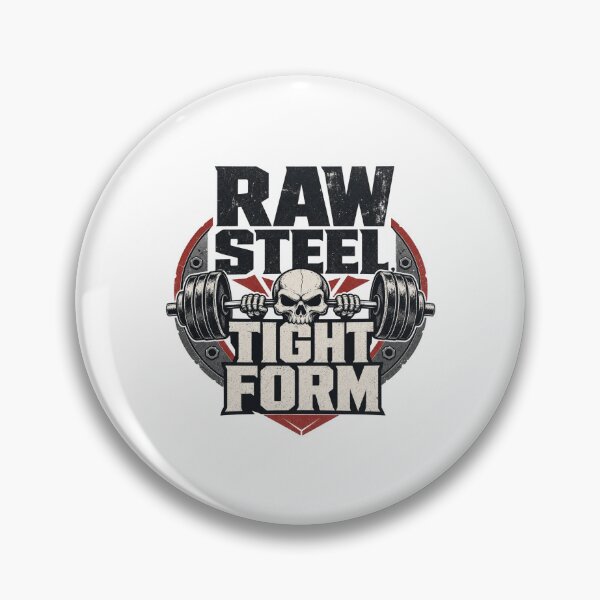 Item preview, Raw Steel Tight Form Skull Weightlifting designed and sold by BearLoveDesign.