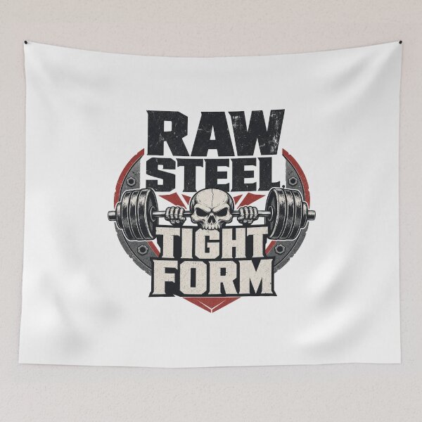 Item preview, Raw Steel Tight Form Skull Weightlifting designed and sold by BearLoveDesign.