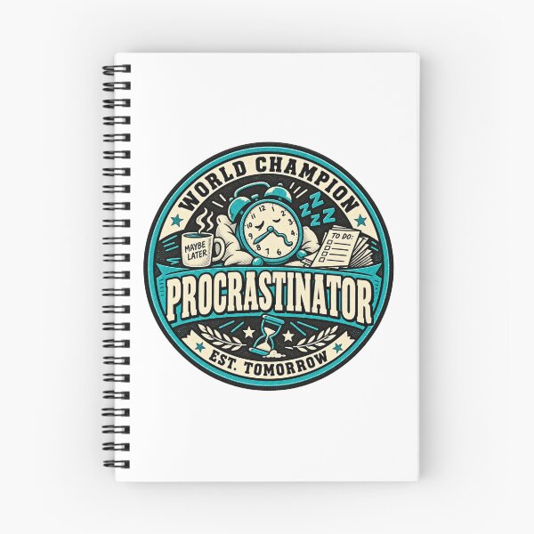 Item preview, World Champion Procrastinator Vintage Alarm Clock Badge designed and sold by QCena.