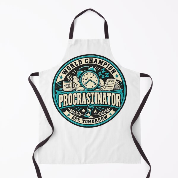 Item preview, World Champion Procrastinator Vintage Alarm Clock Badge designed and sold by QCena.