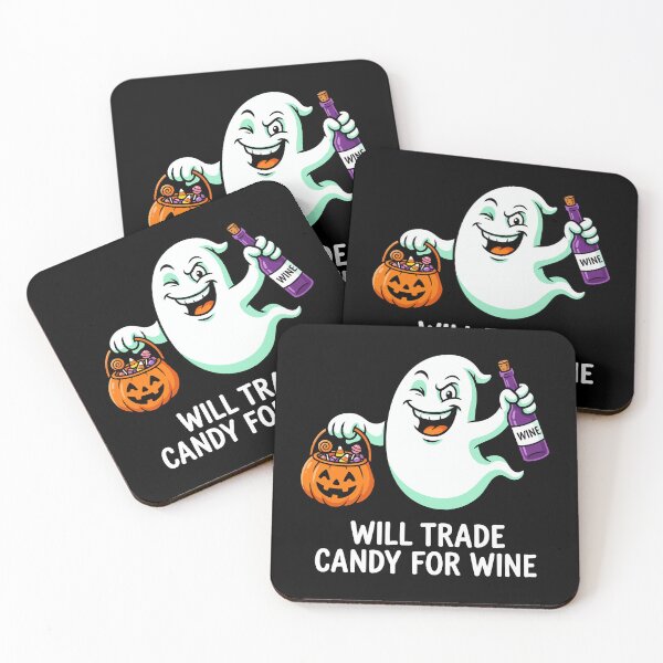 Item preview, Will Trade Candy for Wine Funny Ghost designed and sold by Uglyandcute.