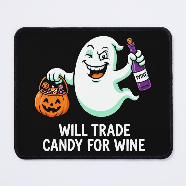 Item preview, Will Trade Candy for Wine Funny Ghost designed and sold by Uglyandcute.