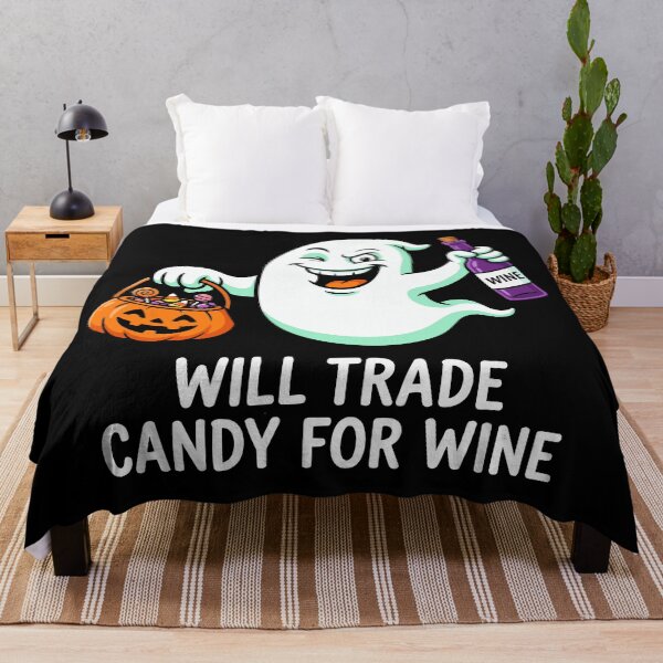 Item preview, Will Trade Candy for Wine Funny Ghost designed and sold by Uglyandcute.