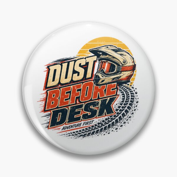Item preview, Dust Before Desk Retro Adventure Motorcycle Design designed and sold by TorqueTheoryLab.