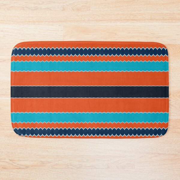 Item preview, Ember Shores – African pattern with orange, turquoise and midnight blue stripes designed and sold by Chamalion.