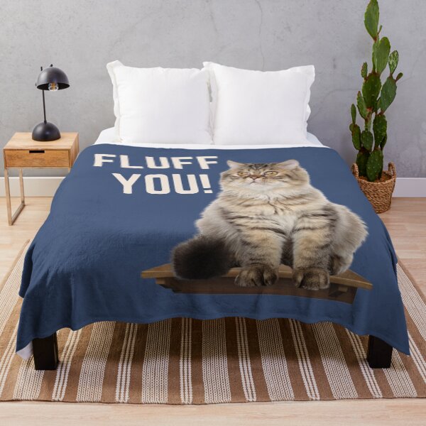 Item preview, Adorable "Fluff You!" Cat Shelf Graphic – The Perfect Gift for Cat Lovers designed and sold by MugsAndDuds.