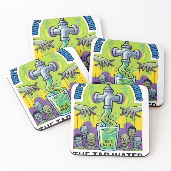 Item preview, Tap Water Conspiracy Fluoride Mind Control Retro Poster Design designed and sold by B3LL81.