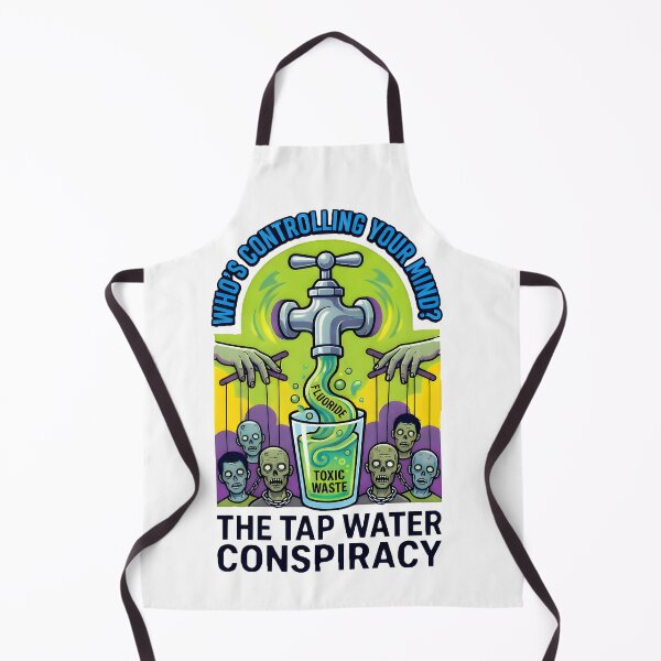 Item preview, Tap Water Conspiracy Fluoride Mind Control Retro Poster Design designed and sold by B3LL81.