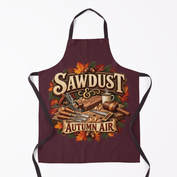 Item preview, Sawdust & Autumn Air – Fall Woodworker Carpenter Design designed and sold by astersgraphics.