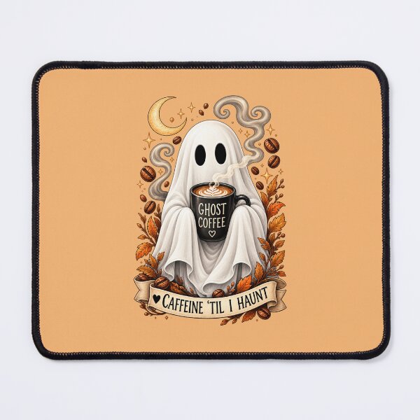 Item preview, Caffeine ’Til I Haunt: Cozy Ghost Coffee Artwork designed and sold by Tianjie-Yishu.
