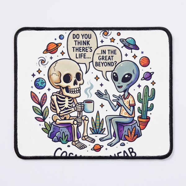 Item preview, Alien and Skeleton Coffee Break designed and sold by Artesil.