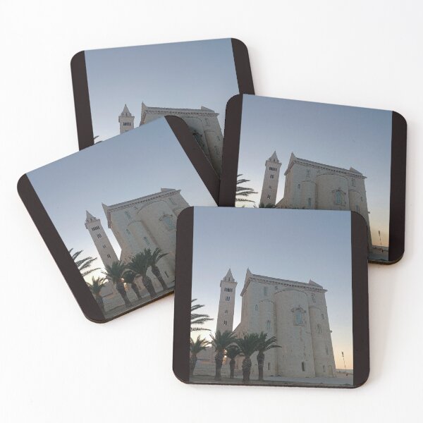 Item preview, Trani Cathedral at Sunset - Romanesque Architecture & Palm Trees in Puglia designed and sold by EpicVistas.