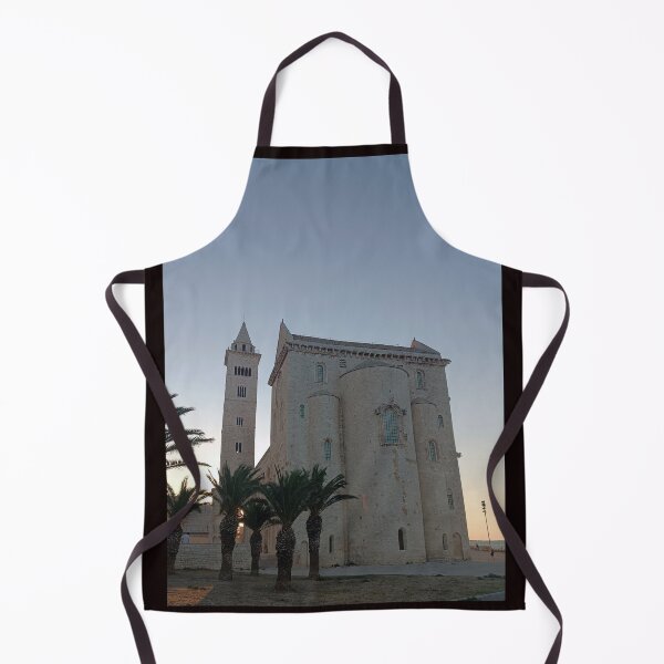 Item preview, Trani Cathedral at Sunset - Romanesque Architecture & Palm Trees in Puglia designed and sold by EpicVistas.