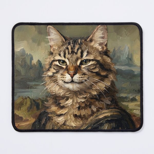 Item preview, Leonardo da Vinci's Mona Lisa Cat designed and sold by HeyGlad.