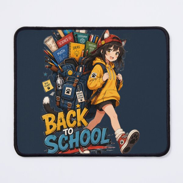 Item preview, Anime Neko School Girl Back To School Backpack Illustration designed and sold by BLUESKY11a.