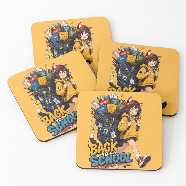 Item preview, Anime Neko School Girl Back To School Backpack Illustration designed and sold by BLUESKY11a.